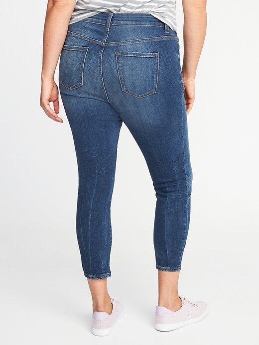 Image number 2 showing, Smooth & Slim High-Rise Plus-Size Cropped Rockstar Jeans