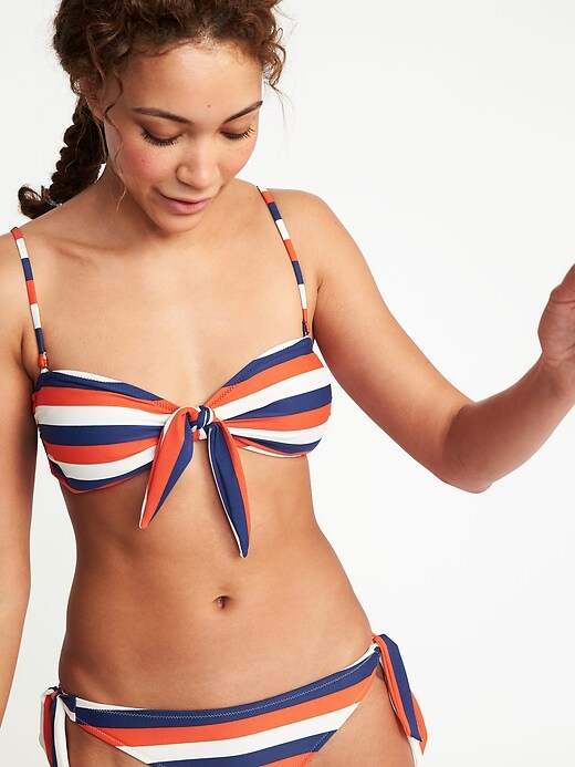 Image number 4 showing, Knotted-Tie Swim Top for Women