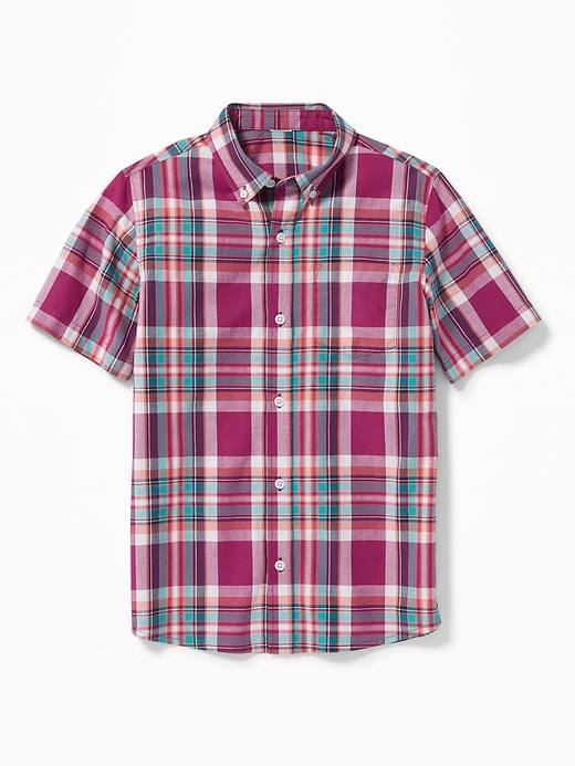 View large product image 1 of 1. Classic Built-In Flex Plaid Shirt For Boys