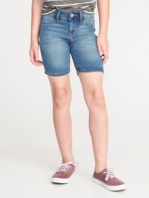 View large product image 1 of 1. Ballerina 360&#176 Stretch Jean Bermuda Shorts for Girls