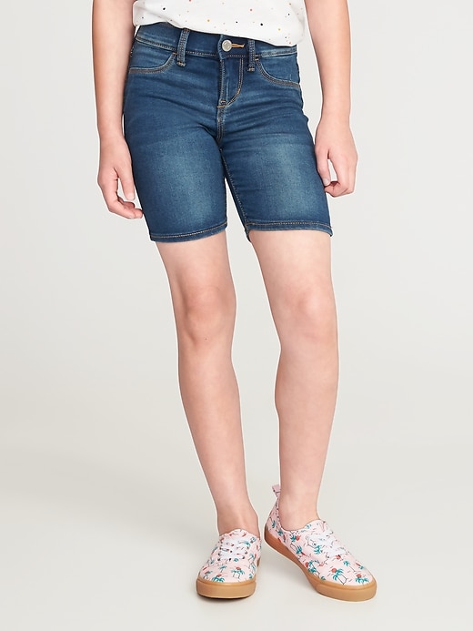 View large product image 1 of 1. Ballerina 360&#176 Stretch Jean Bermuda Shorts for Girls