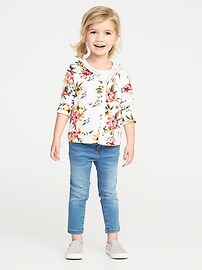 View large product image 3 of 4. Floral French Terry Zip Hoodie for Toddler Girls