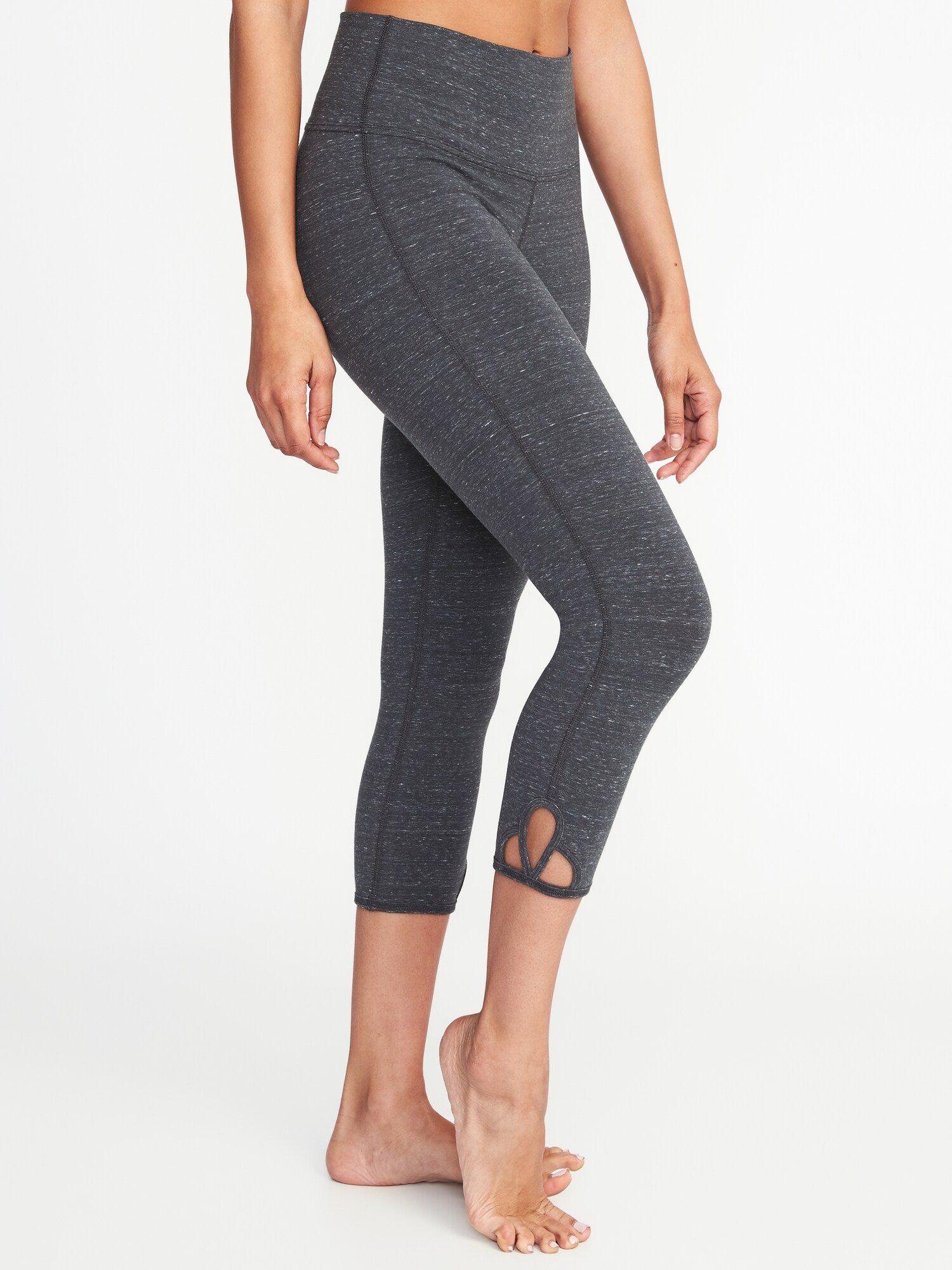 Go-Dry High-Rise Yoga Crops for Women