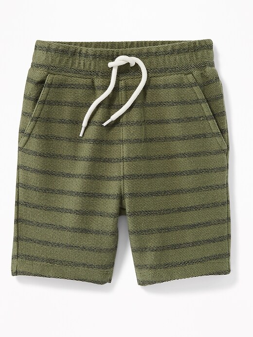 View large product image 1 of 2. Striped Reverse French Terry Shorts for Toddler Boys