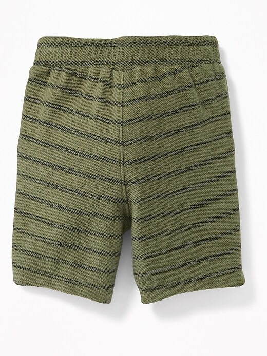 View large product image 2 of 2. Striped Reverse French Terry Shorts for Toddler Boys