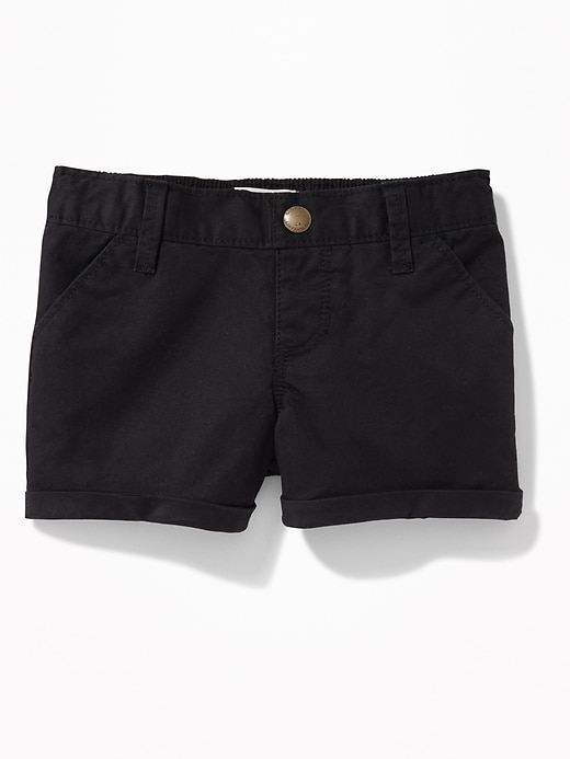 View large product image 1 of 1. Twill Pull-On Shorts for Toddler Girls