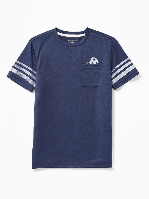 View large product image 1 of 1. Pocket Graphic Go-Dry Performance Tee For Boys