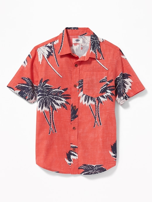 View large product image 1 of 1. Soft-Washed Printed Shirt For Boys