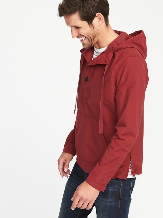 Image number 1 showing, Water-Resistant Pullover Utility Jacket