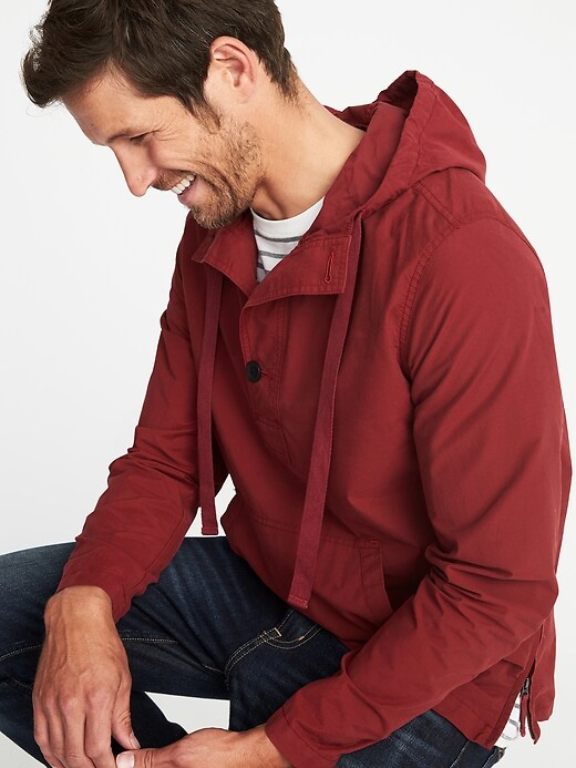 Image number 4 showing, Water-Resistant Pullover Utility Jacket