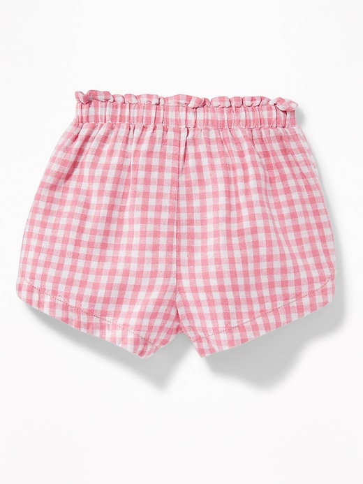 View large product image 2 of 2. Linen-Blend Elasticized-Waist Shorts for Toddler Girls
