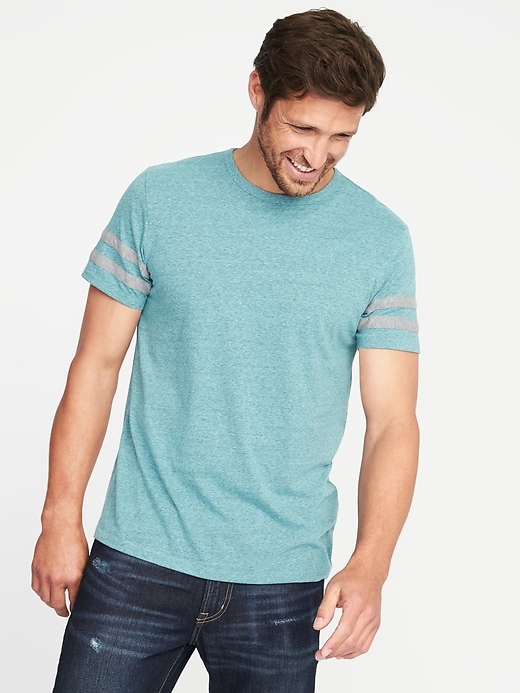 View large product image 1 of 1. Soft-Washed Football-Style Tee