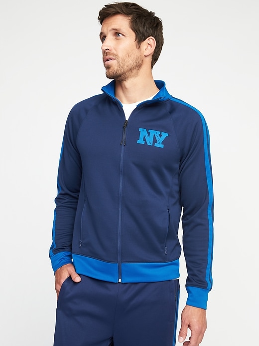 View large product image 1 of 1. Lightweight Go-Dry Full-Zip Track Jacket