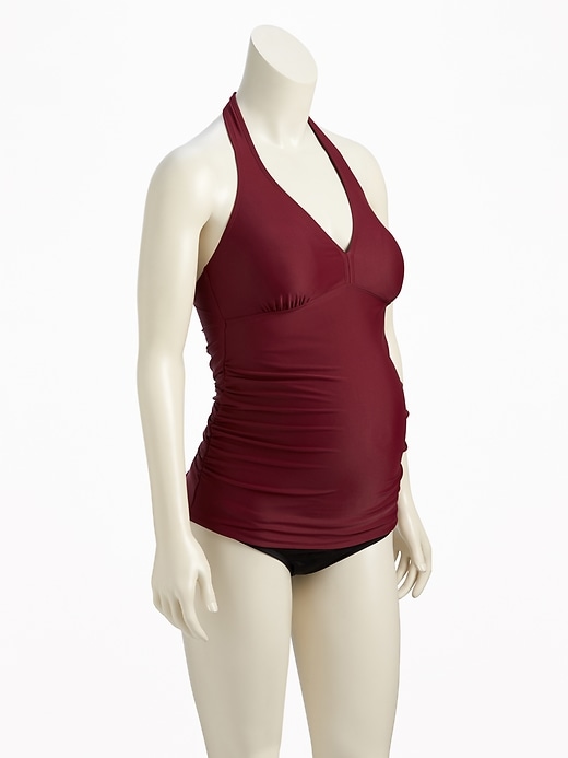 View large product image 1 of 1. Maternity Halter Tankini Top
