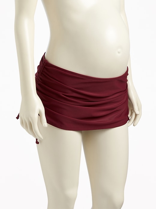 View large product image 1 of 1. Maternity Side-Tie Swim Skirt