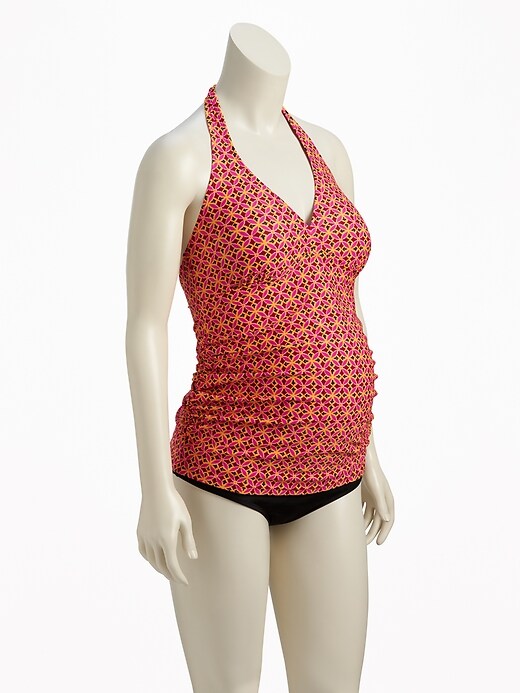 View large product image 1 of 2. Maternity Halter Tankini Top