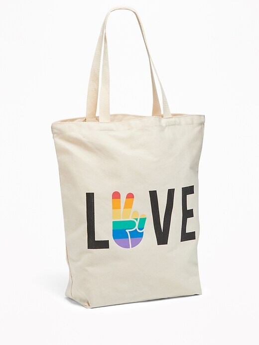 View large product image 1 of 1. Pride Graphic Canvas Tote