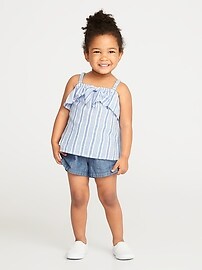 View large product image 3 of 4. Striped Bow-Tie Off-the-Shoulder Top for Toddler Girls