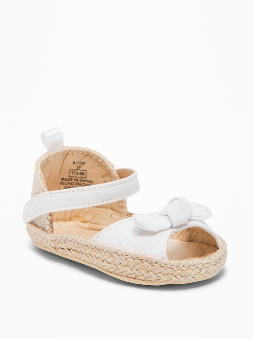 Image number 1 showing, Knotted Peep-Toe Espadrille Sandals For Baby