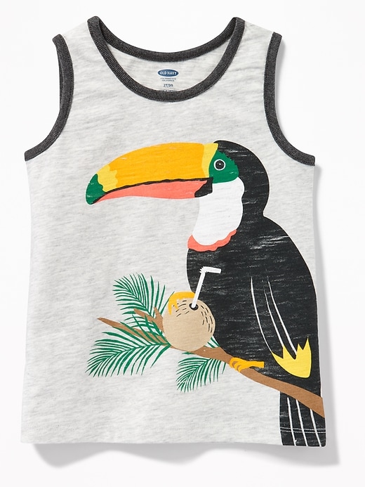 View large product image 1 of 2. Toucan-Graphic Tank for Toddler Boys