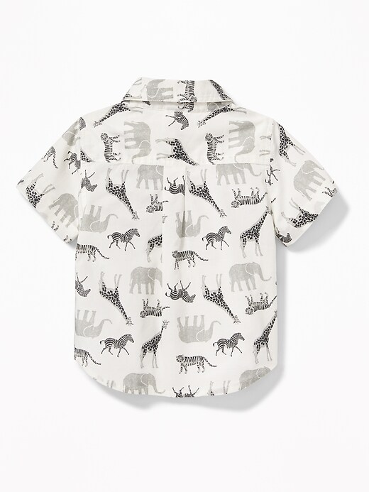 View large product image 2 of 2. Safari Animal-Print Shirt for Baby