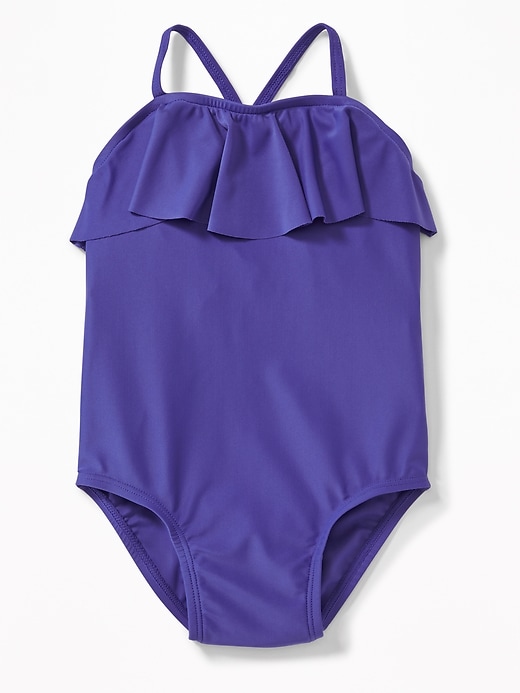 View large product image 1 of 1. Ruffled Swimsuit for Toddler Girls