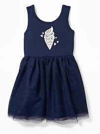 View large product image 3 of 3. Graphic Tank Tutu Dress for Toddler Girls