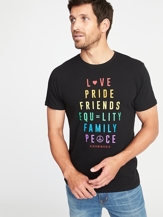 View large product image 1 of 1. Soft-Washed 2018 Graphic Pride Tee For Men