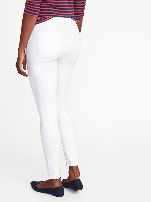 View large product image 2 of 2. Mid-Rise Curvy Clean-Slate Skinny Jeans for Women
