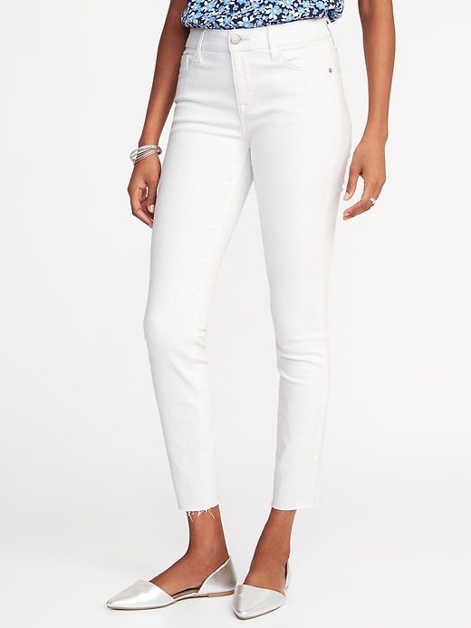 View large product image 1 of 3. Mid-Rise Built-In Sculpt Clean-Slate Rockstar Ankle Jeans for Women