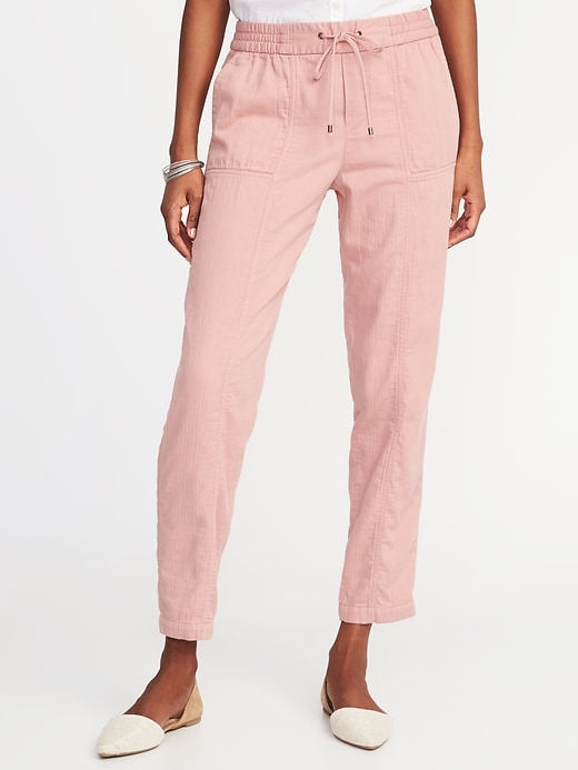 View large product image 1 of 2. Mid-Rise Soft Utility Cropped Pants for Women