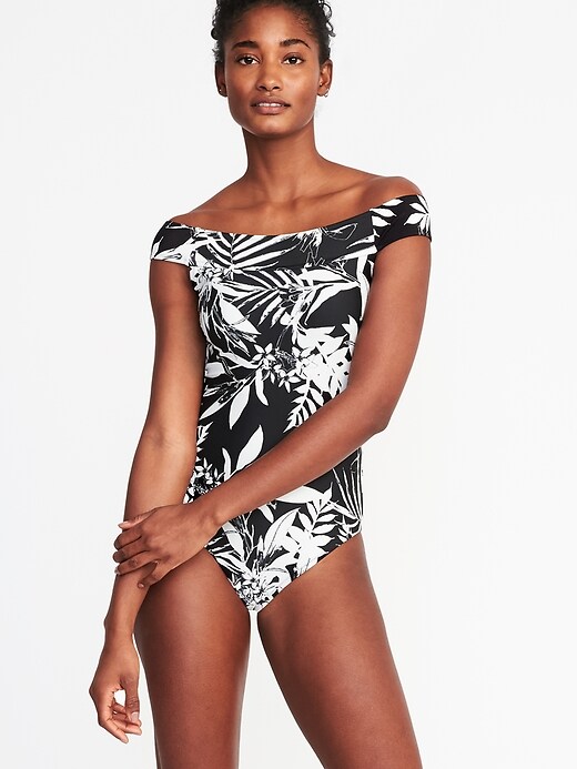 Image number 1 showing, Off-the-Shoulder Swimsuit for Women