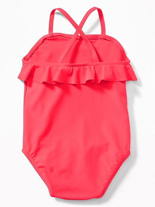 View large product image 2 of 2. Ruffled Swimsuit for Toddler Girls