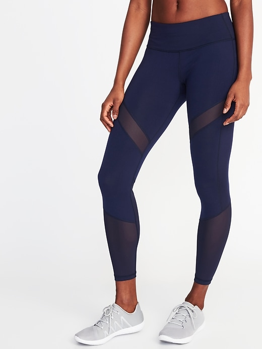 FlexTek 7/8 Length Mesh Detail Leggings