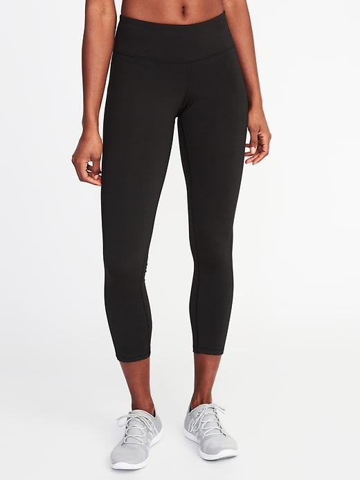 View large product image 1 of 2. Mid-Rise Side-Mesh Elevate Compression Crops