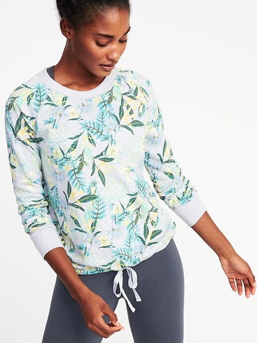 View large product image 1 of 1. Loose-Fit Raglan Sweatshirt for Women