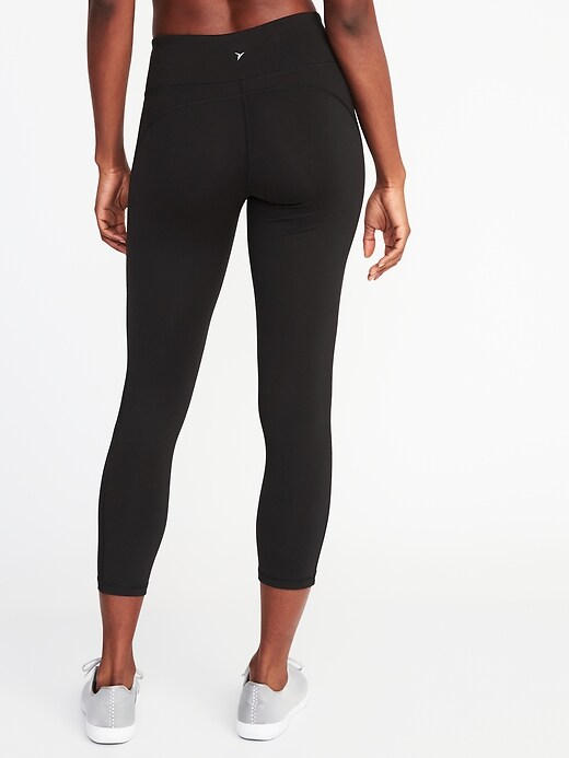 View large product image 2 of 2. Mid-Rise Side-Mesh Elevate Compression Crops