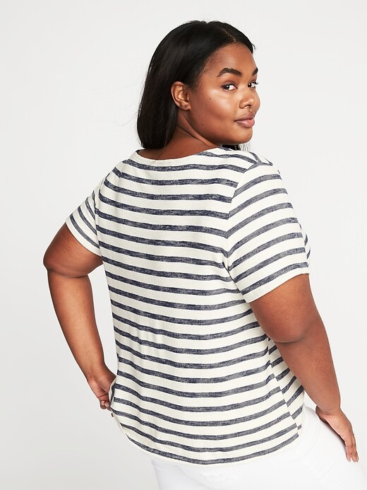 Image number 2 showing, Relaxed Plus-Size Tie-Hem Top