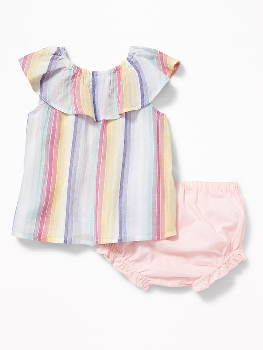View large product image 2 of 2. Ruffled Gauze Top & Bloomers Set For Baby