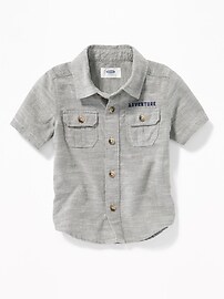 View large product image 4 of 4. Graphic Utility-Pocket Shirt for Toddler Boys
