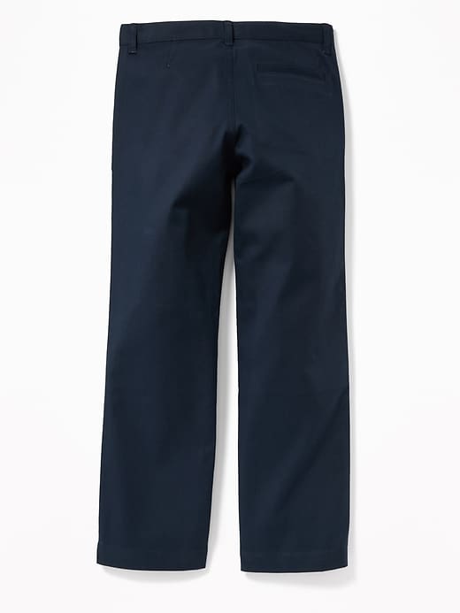 View large product image 2 of 3. Uniform Built-In Flex Stain-Resistant Straight Khakis for Boys