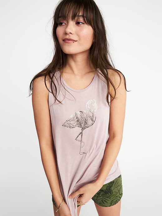 Image number 4 showing, Graphic High-Neck Swing Tank for Women