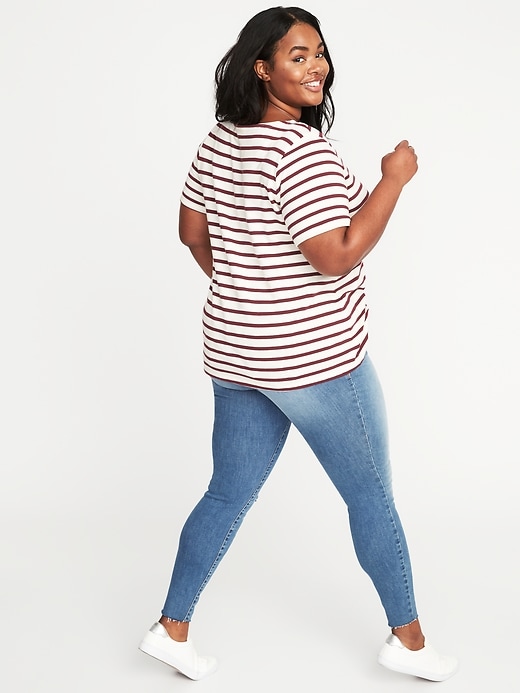 Image number 2 showing, Plus-Size Mariner-Stripe Thick-Knit Tee