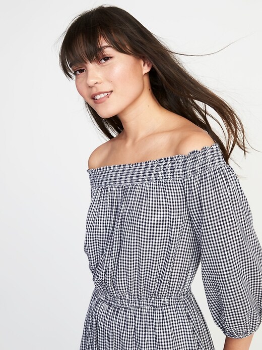 Image number 3 showing, Waist-Defined Off-the-Shoulder Midi for Women