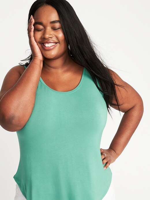 Image number 4 showing, Luxe Plus-Size Curved-Hem Tank