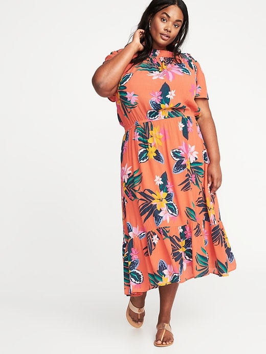 Image number 1 showing, Waist-Defined Plus-Size Midi Dress