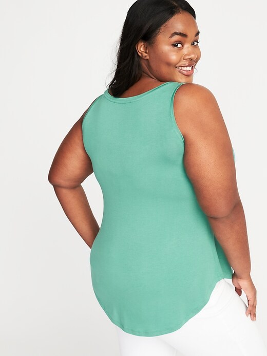 Image number 2 showing, Luxe Plus-Size Curved-Hem Tank