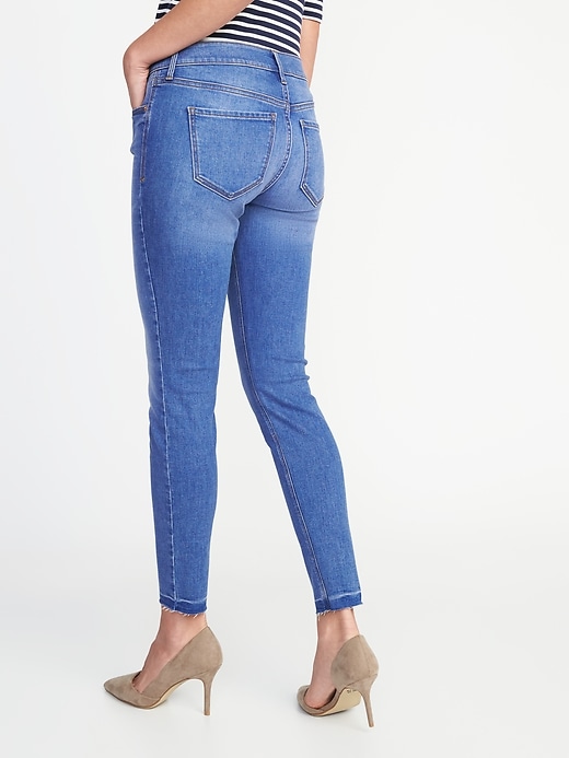 Image number 2 showing, Mid-Rise Raw-Edge Rockstar Jeans for Women