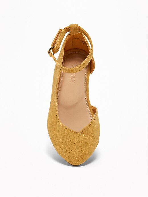 View large product image 2 of 4. Sueded Pointy-Toe Ballet Flats For Toddler Girls