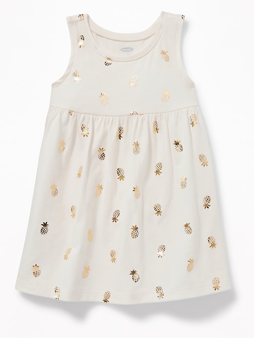 View large product image 1 of 1. Sleeveless Empire-Waist Jersey Dress for Baby